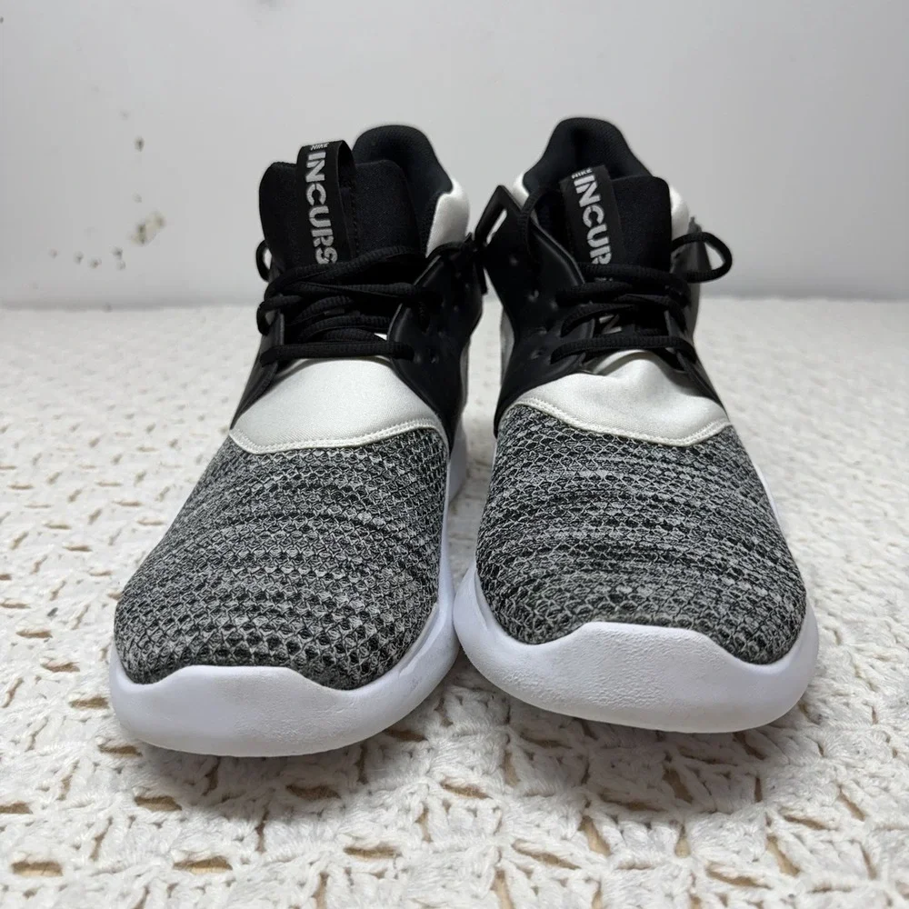Nike Incursion Sneakers Men Sz 12 Black White Gray Mid Top Basketball 916764-003